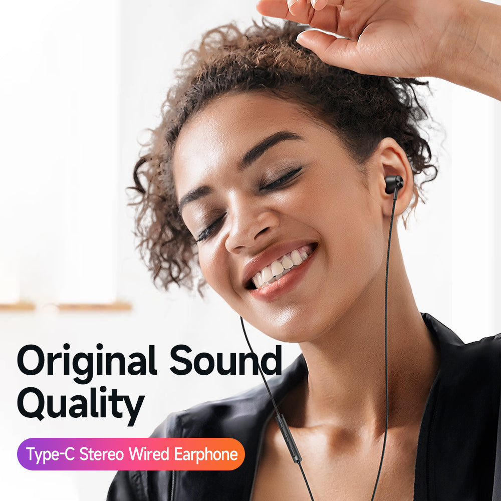 MCDODO HP-3490 MDD HiFi Stereo Wired Headphone Type-C Earphone with Mic and Volume Control - Black MCDODO HP-3490 MDD HiFi Stereo Wired Headphone Type-C Earphone with Mic and Volume Control - Black